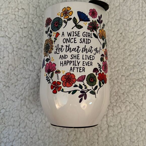 Natural Life stainless steel A Wise Girl to go cup 14oz NWT - Picture 5 of 9